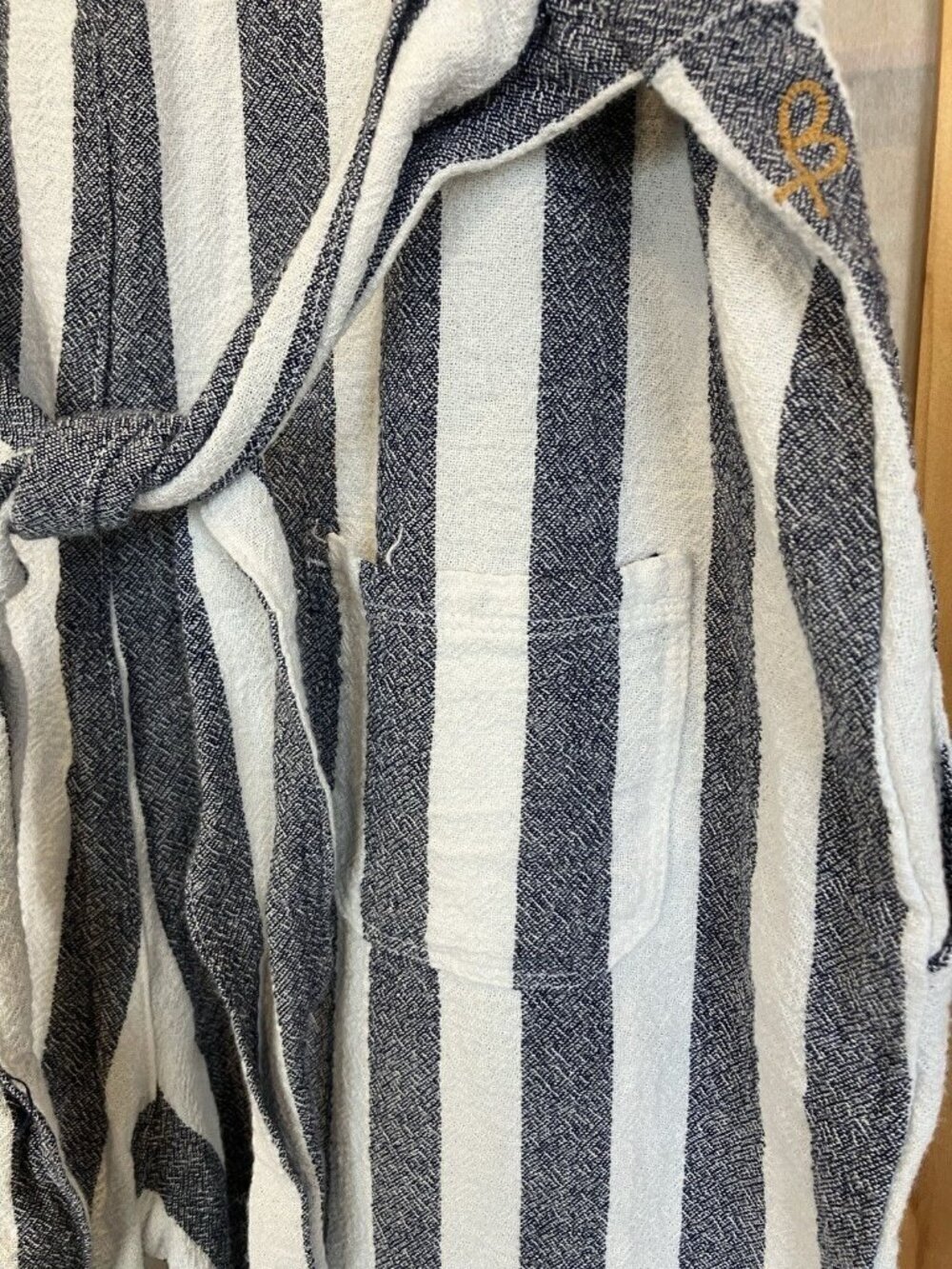 Birdwell Beach Britches Everyday Overalls Jumpsuit Striped Cotton Large, Beach - Picture 7 of 8